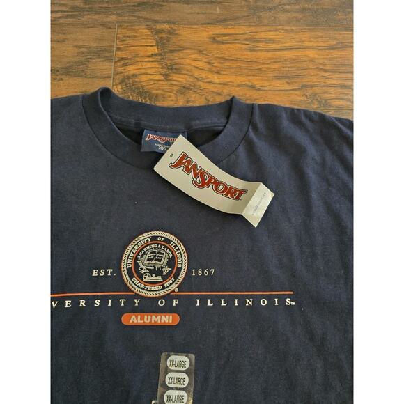 Vtg Jansport Men University Of Illinois T Shirt Blue XXL 2XL - Picture 3 of 7